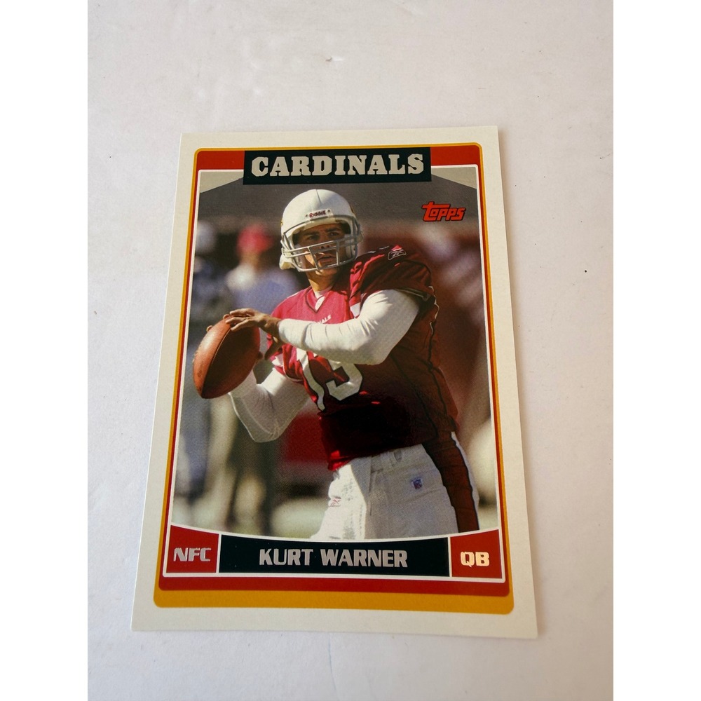 2006 Topps Kurt Warner Arizona Cardinals Football Card ARI4 NFL QB